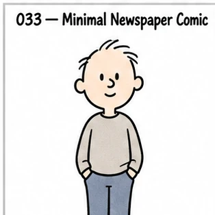 极简报纸漫画参考图