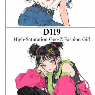 鲜色潮流图形参考图