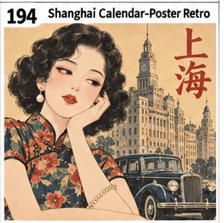 复古月份牌人物参考图