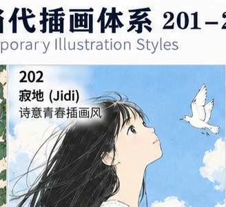 晴空青春淡彩参考图