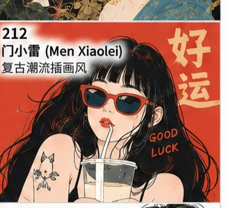 复古红色街头参考图