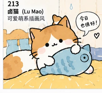 圆润萌宠小景参考图