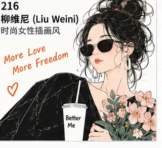 黑白时尚花束参考图