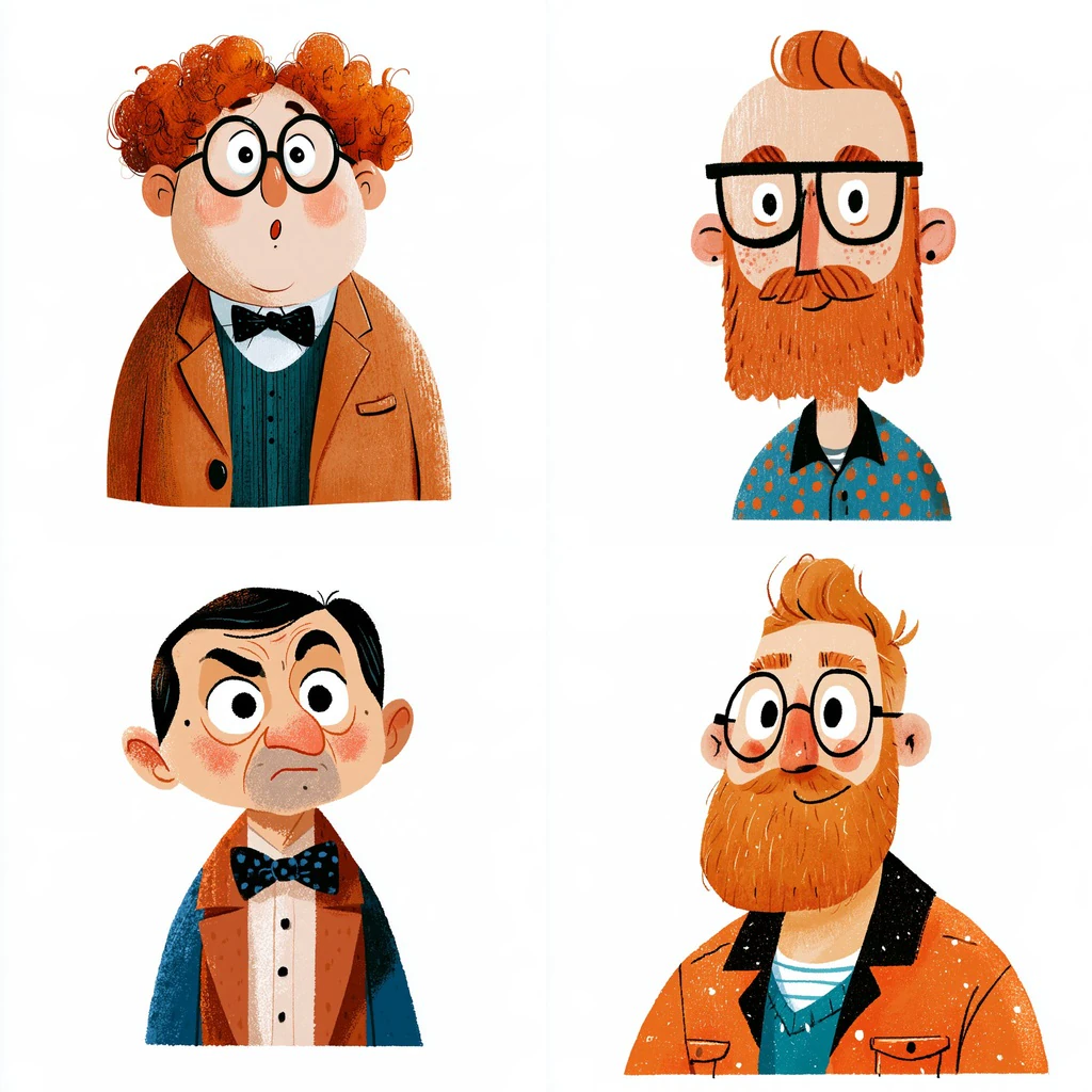Additional Quirky 60s-70s Retro Storybook Illustration references