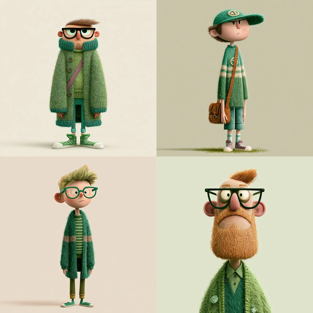 Additional Chunky Knit Mohair Stop-Motion Puppet references