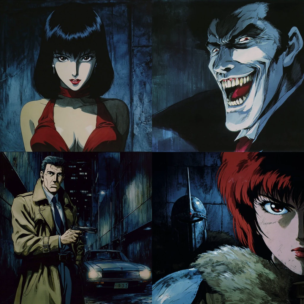 Additional Late-80s Cyberpunk Dark OVA Cel Anime references