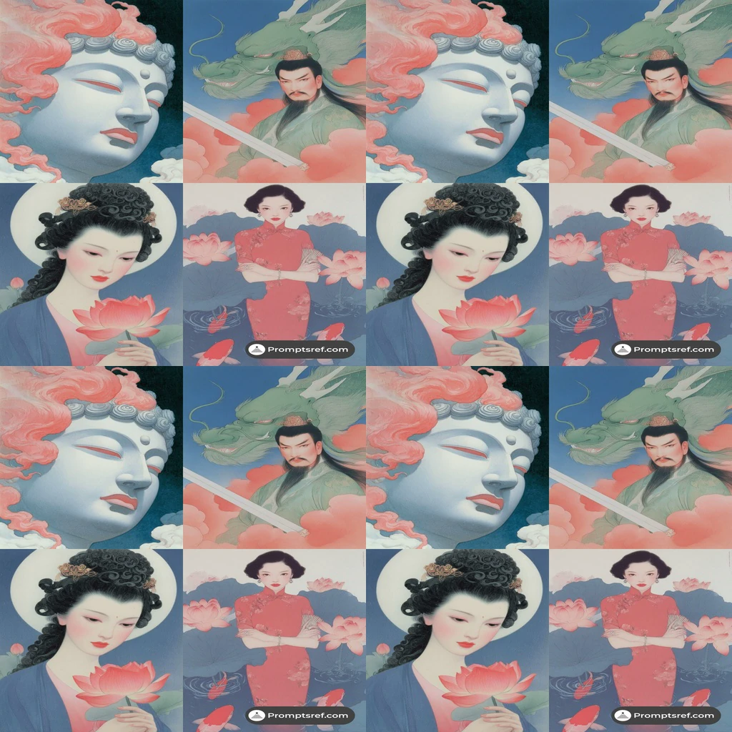 Additional New Chinese Gongbi & Shanghai Vintage Fantasy references
