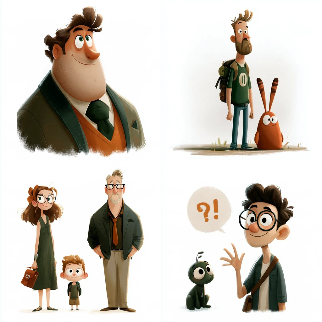 Additional Charming 2D Animation Feature Character Visdev references